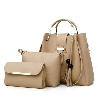 Alexa 3-piece Beige Handbag