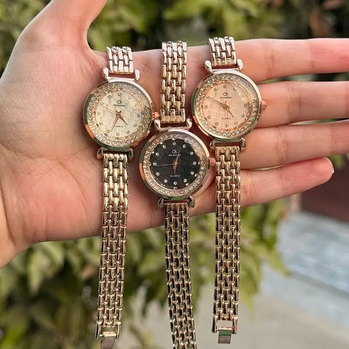 Ck Rose Gold Chain Watch