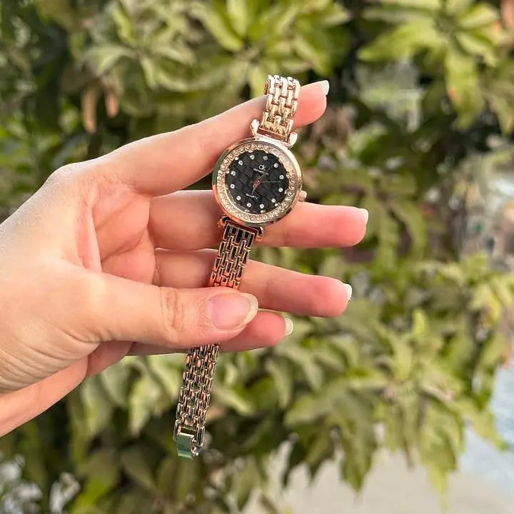 Ck Rose Gold Chain Watch