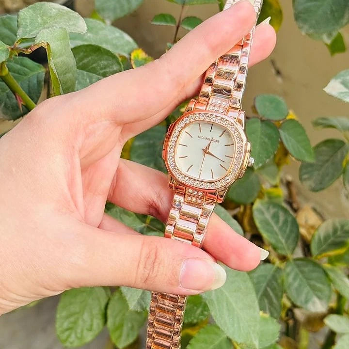 Rose Gold Michael Kors Square Dial