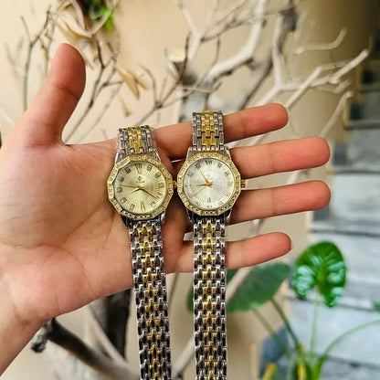 Fitross Golden SIlver Tone Watch