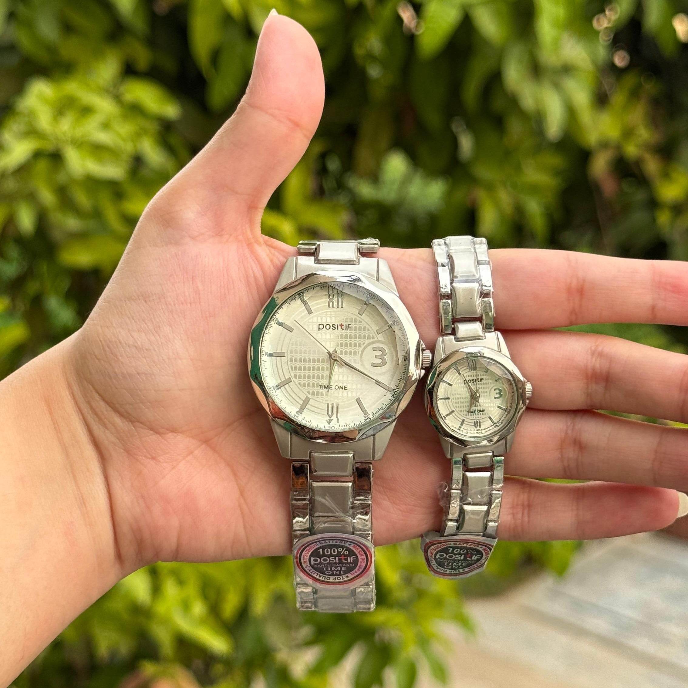 Simple Elegant Silver Couple Watch - Oraflor