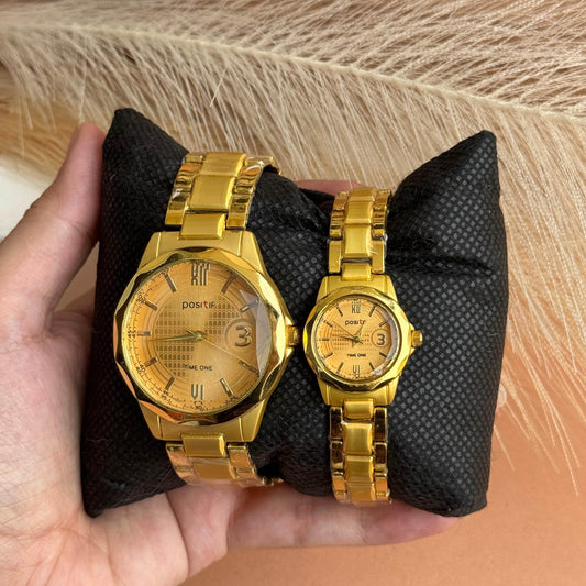 Golden Bond Couple Watch Set - Oraflor